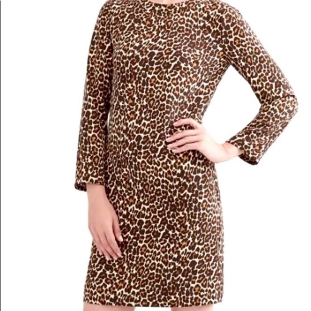 J crew cheetah dress Size 4 - Picture 4 of 6